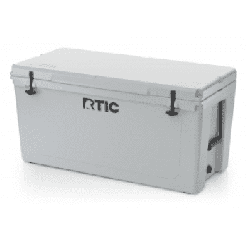RTIC 145 QT Hard Sided Cooler Grey Heavy Duty Rope Handles T Latch Closure