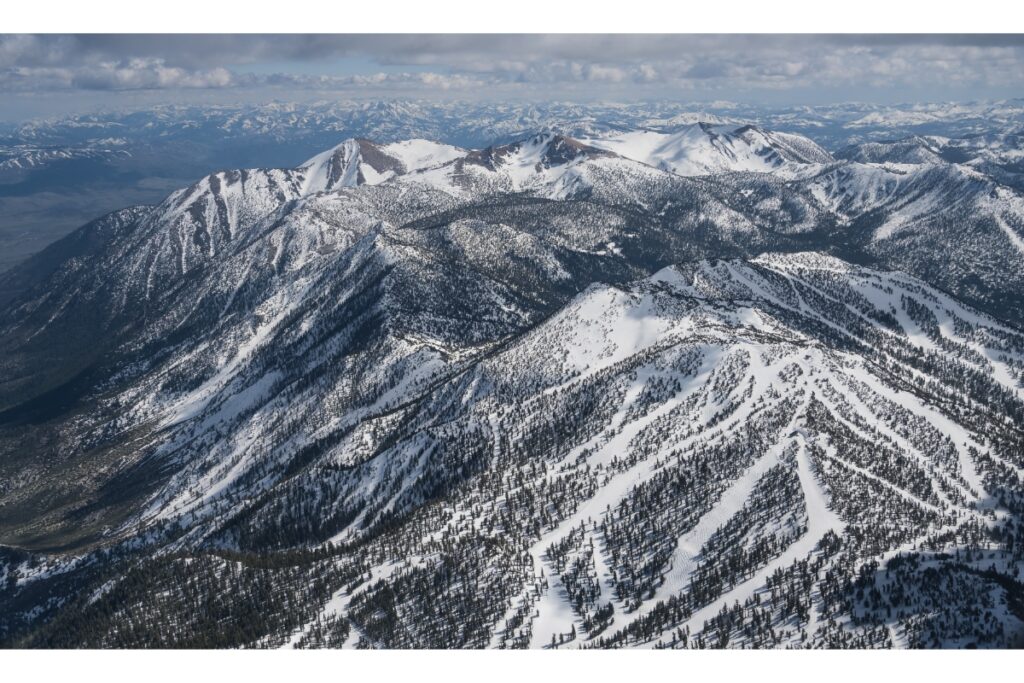 a top view of heavenly ski resort
