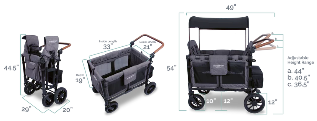 WonderFold W4 Luxe Stroller Wagon