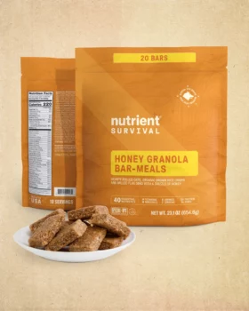 Nutrient Survival HONEY GRANOLA BAR-MEALS PANTRY PACK