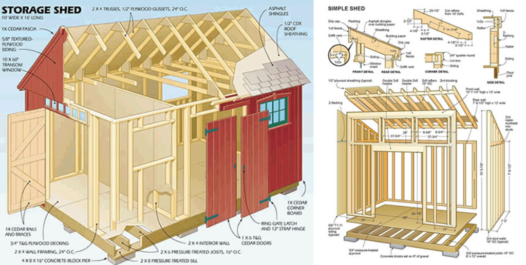 lean to shed plans