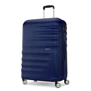 checked luggage with spinner wheels