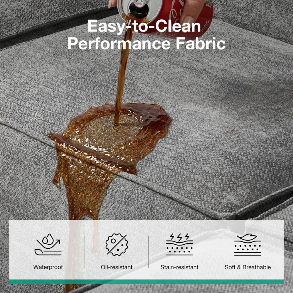 Novilla Minimalist Performance Chenille Modular Sofa Novilla Minimalist Performance Chenille Modular Sofa