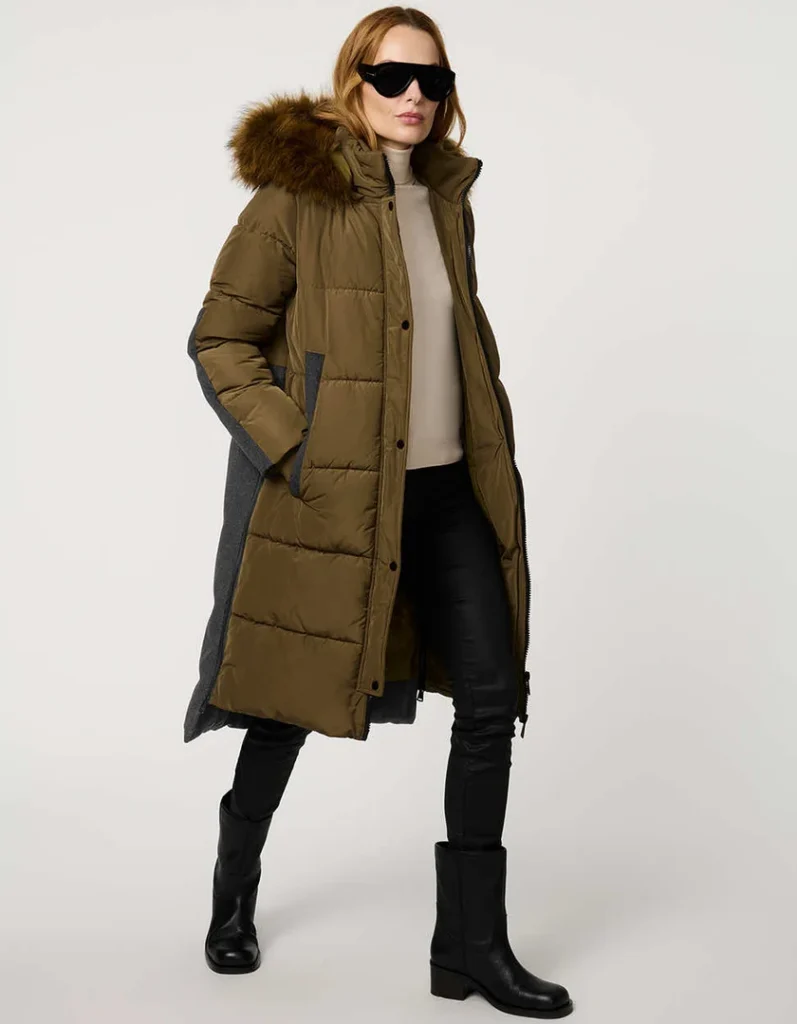 Bernardo Outdoorsy Wool Combo Puffer Coat Bernardo Outdoorsy Wool Combo Puffer Coat