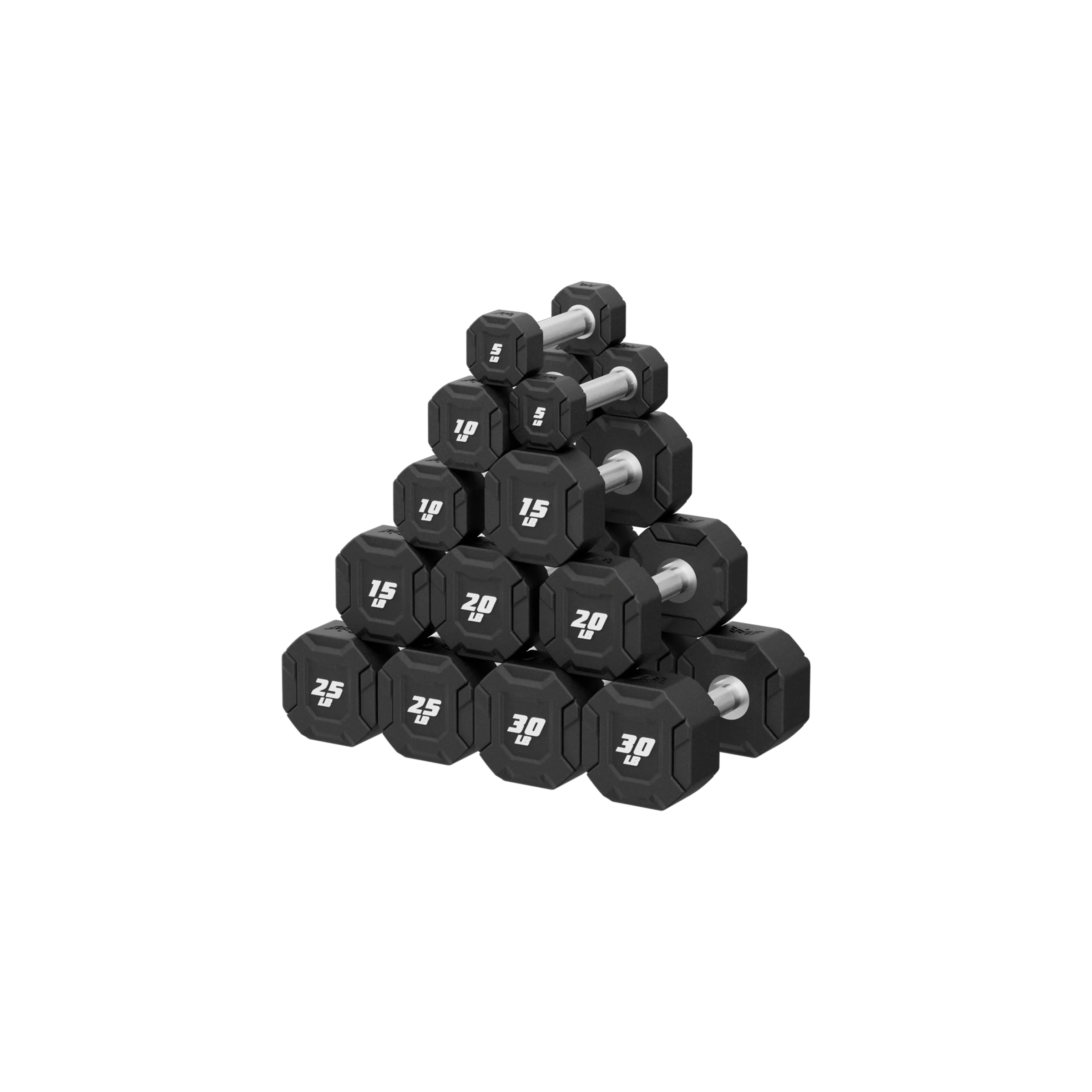 Major Fitness Heritage Series Urethane Octagonal-Shield Dumbbells