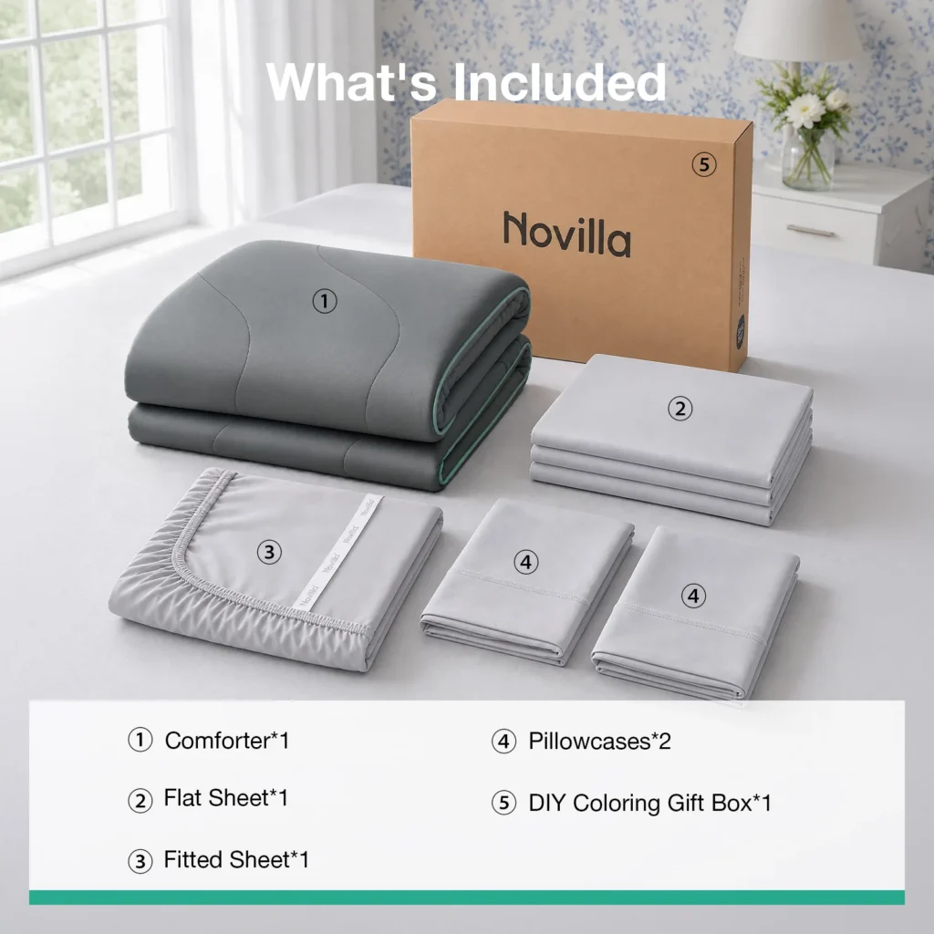 Novilla AiryFlow™ Cooling Comforter Set Novilla AiryFlow™ Cooling Comforter Set
